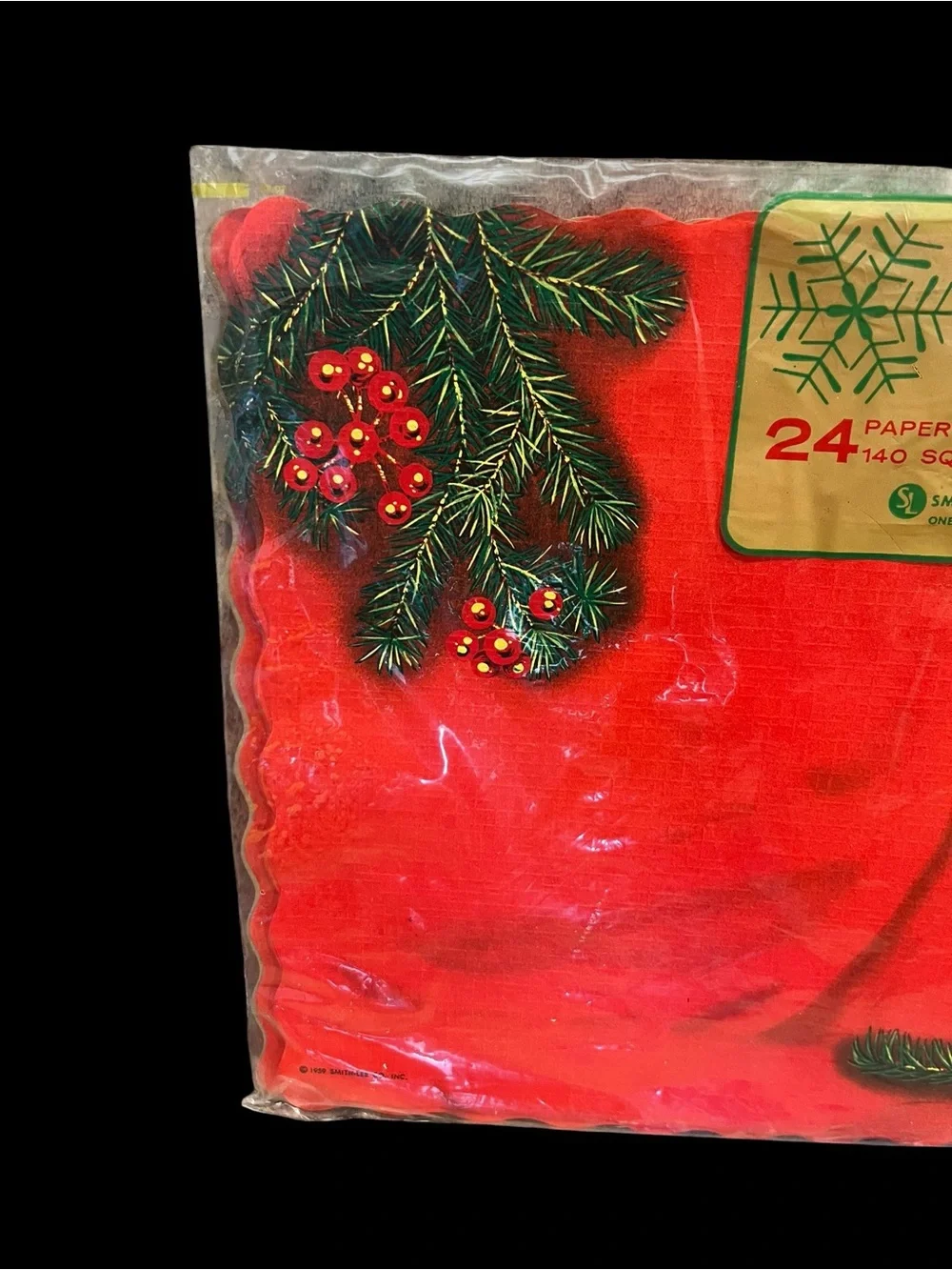 Vintage Holiday Hostess 1959  Christmas Paper Placemats Smith-Lee Set of 24 NEW